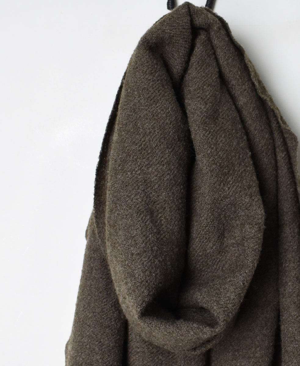 NSL17601 (ストール) MELANGE BOILED WOOL PLAIN STOLE