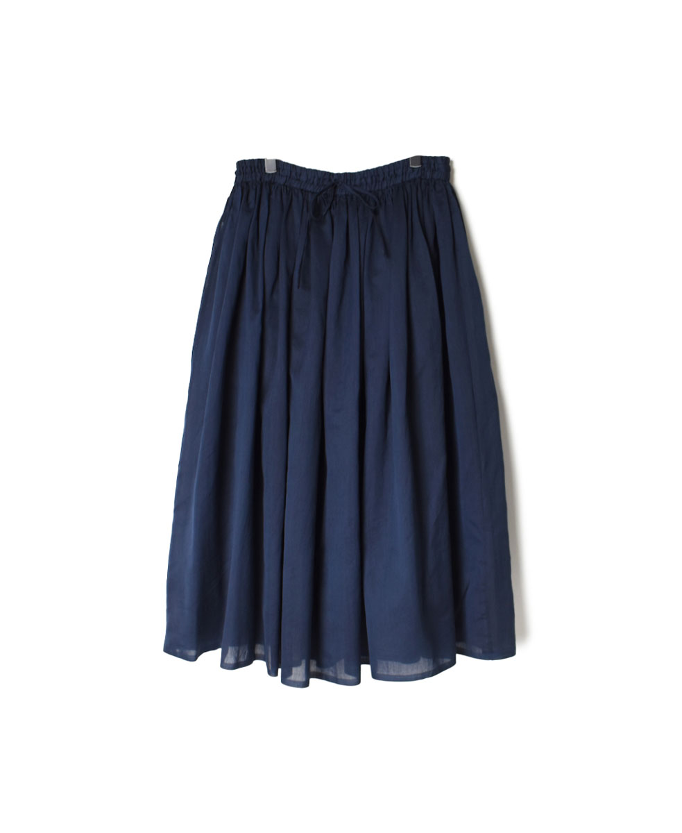 NMDS22564 (スカート) HAND WOVEN COTTON SILK RAJASTHAN TUCK GATHERED SKIRT WITH LINING