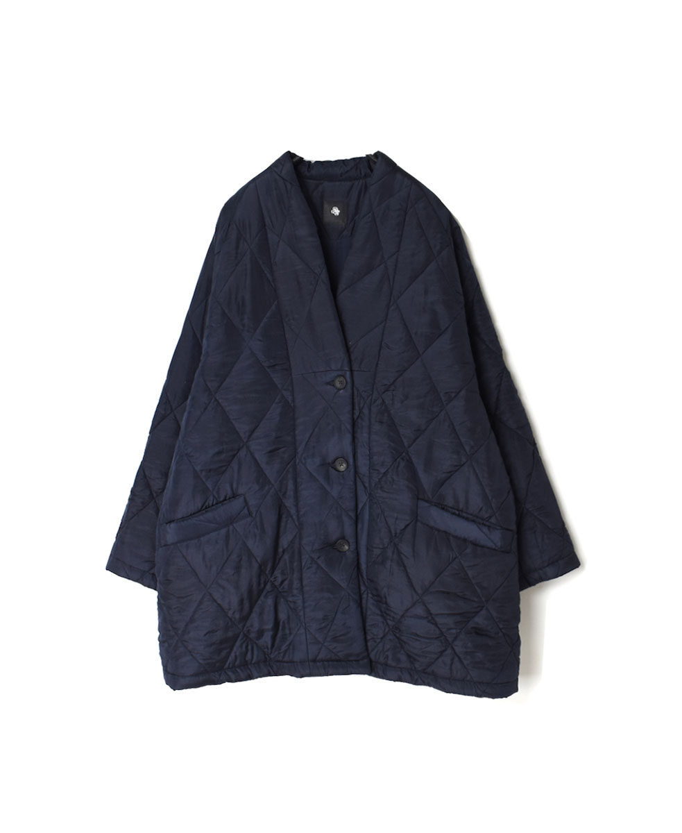 NMDS22511 (コート) PADDED SILK PLAIN RAGLAN HALF COAT