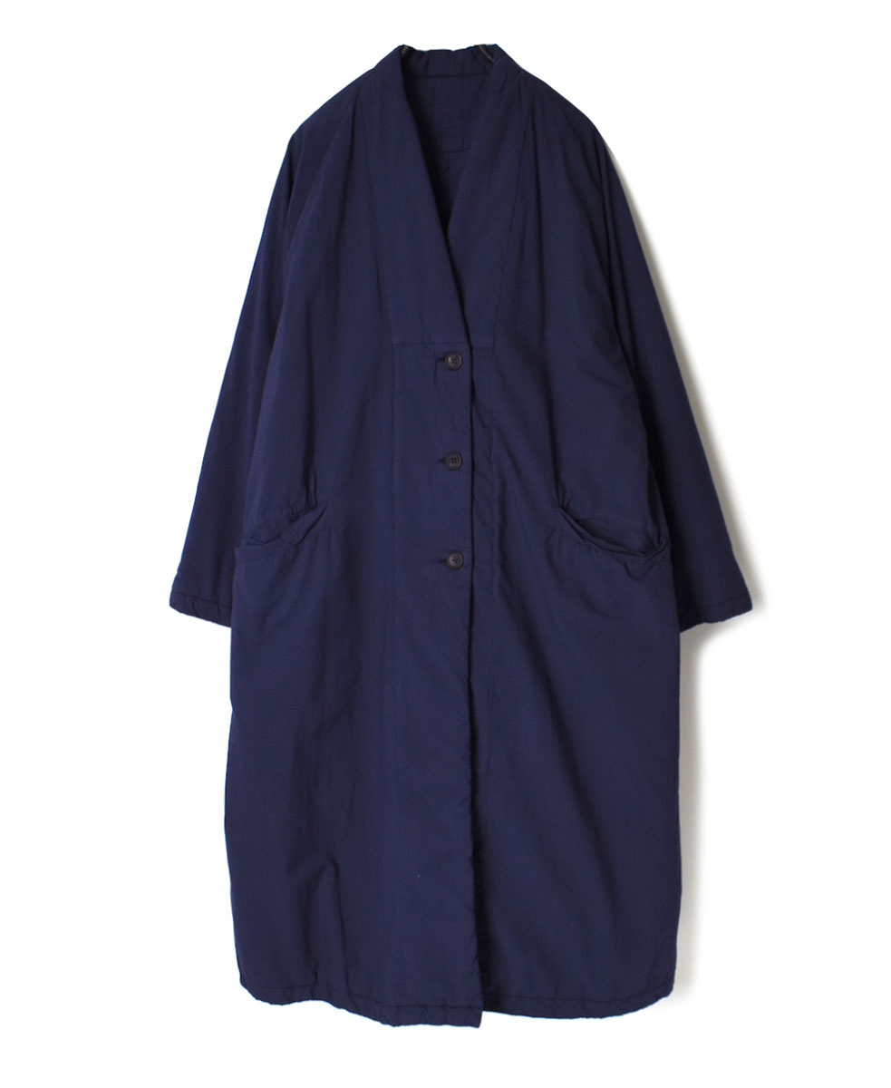 NMDS22521D (コート) 40’S POPLIN QUILTED LINING (OVER DYE) V-COLLAR COAT
