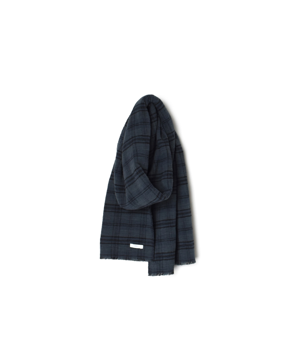SNAM2251 (ストール) ECO COTTON OVERDYED DOUBLE FACE SCARF 37x195cm