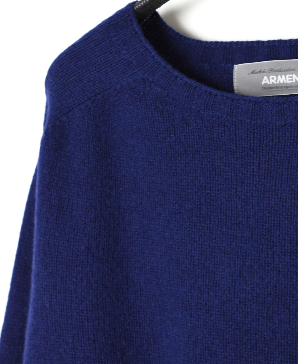 JNAMP1451 (ニット) GEELONG LAMBSWOOL CREW NECK SADDLE SHOULDER P/O