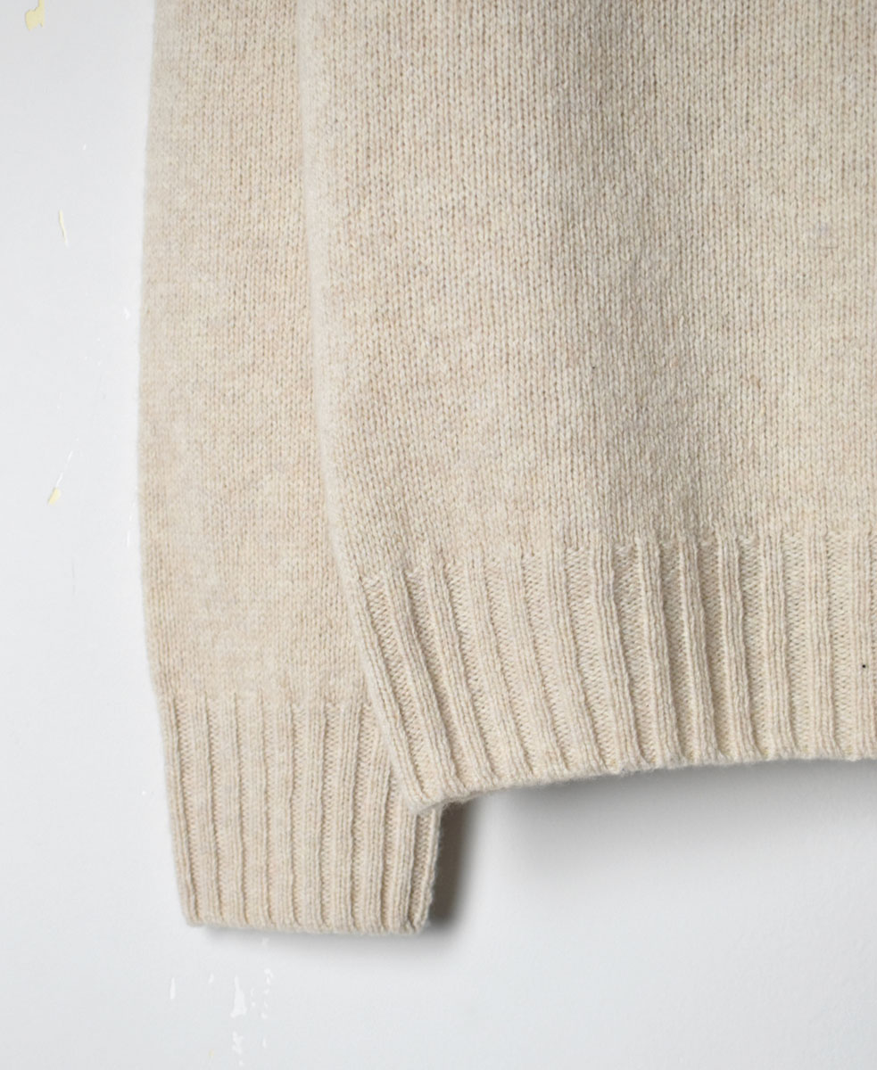JNAMP1451 (ニット) GEELONG LAMBSWOOL CREW NECK SADDLE SHOULDER P/O