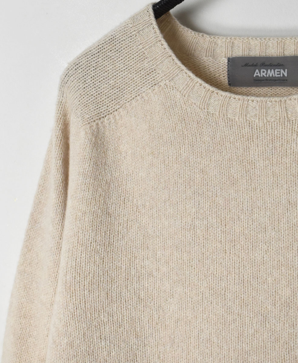 JNAMP1451 (ニット) GEELONG LAMBSWOOL CREW NECK SADDLE SHOULDER P/O