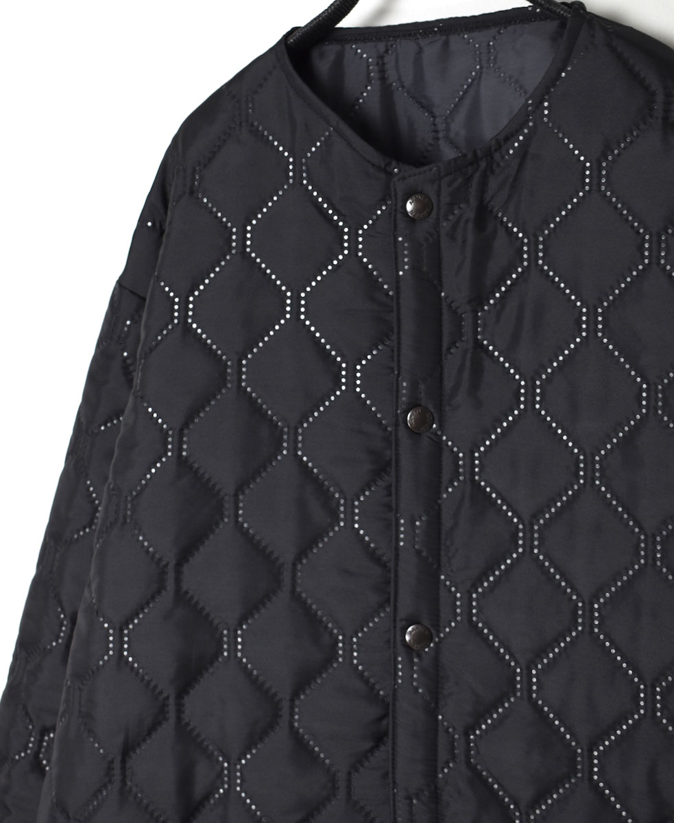 NAM2251PP (コート) POLY×POLY HEAT QUILT OVERSIZED NO COLLAR COAT WITH RIBBED CUFF