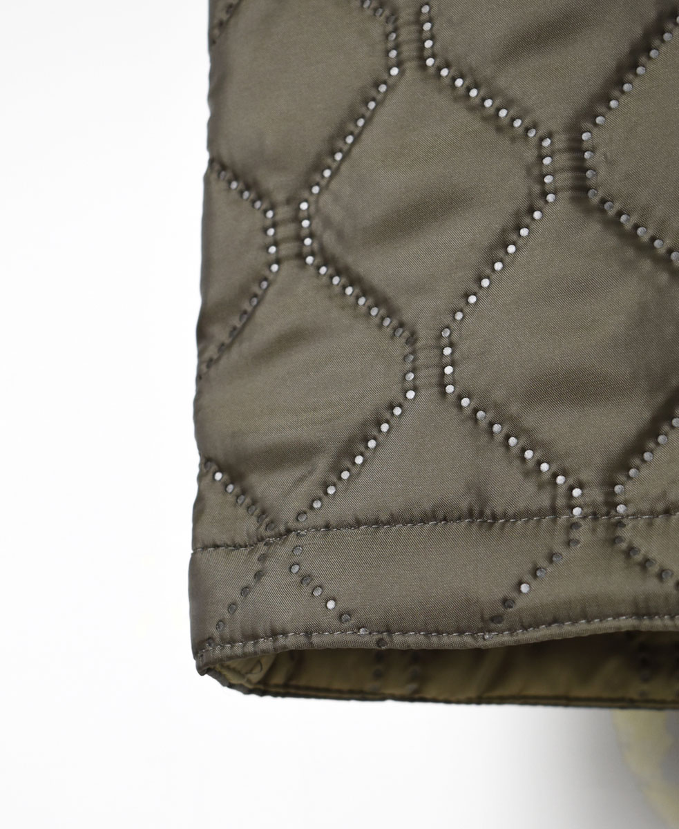 NAM2251PP (コート) POLY×POLY HEAT QUILT OVERSIZED NO COLLAR COAT WITH RIBBED CUFF
