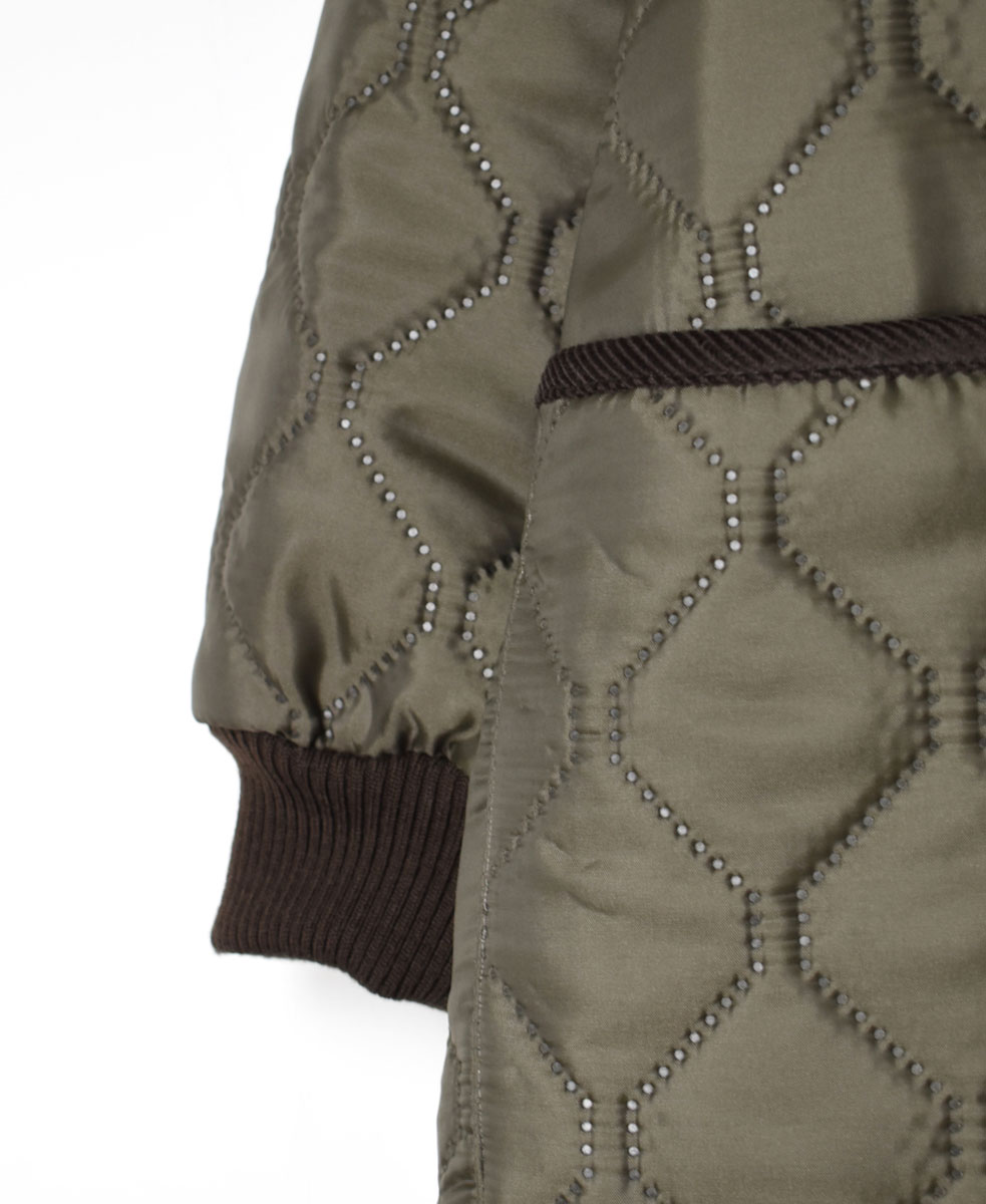 NAM2251PP (コート) POLY×POLY HEAT QUILT OVERSIZED NO COLLAR COAT WITH RIBBED CUFF