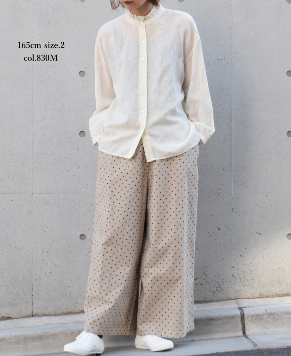 NSL22536 (パンツ) 40'S POPLIN DOT PRINT WIDE EASY PANTS│