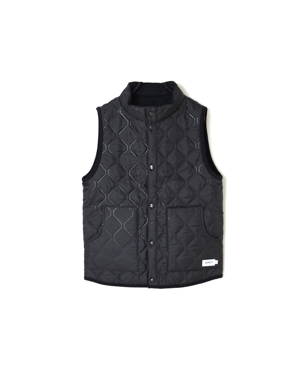 NAM9984 (ベスト) PLAIN HEAT QUILT REVERSIBLE STAND COLLAR VEST