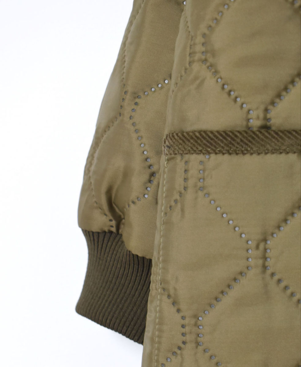 NAM2251PP (コート) POLY×POLY HEAT QUILT OVERSIZED NO COLLAR COAT WITH RIBBED CUFF