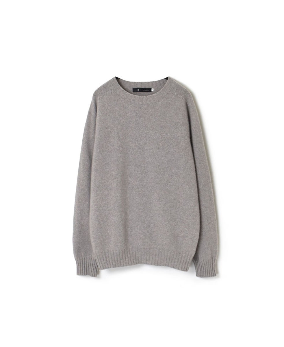 HNMDS2151 (ニット) CASHMERE CREW-NECK SADDLE SHOULDER PULLOVER