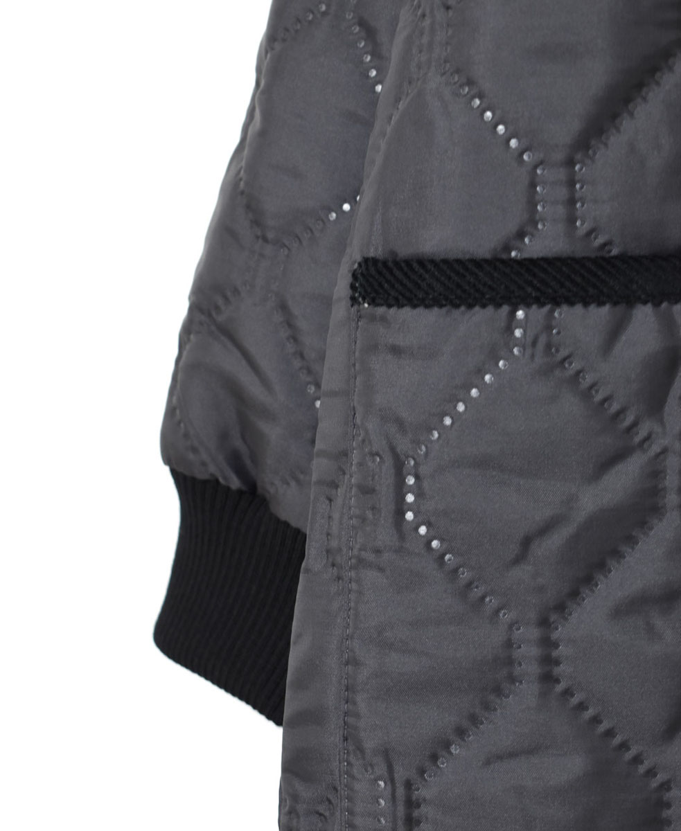 NAM2251PP (コート) POLY×POLY HEAT QUILT OVERSIZED NO COLLAR COAT WITH RIBBED CUFF
