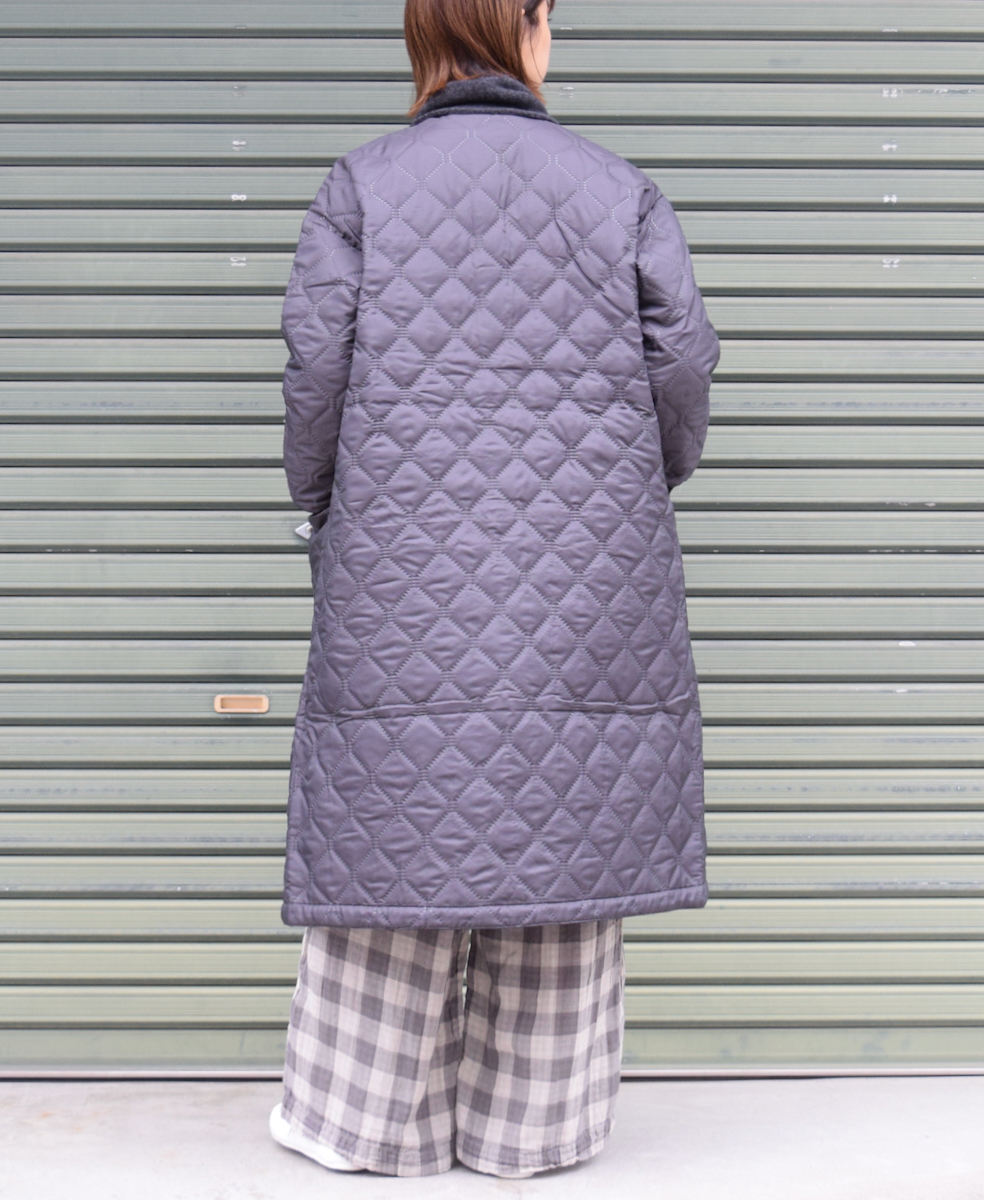 NAM2251PP (コート) POLY×POLY HEAT QUILT OVERSIZED NO COLLAR COAT WITH RIBBED CUFF