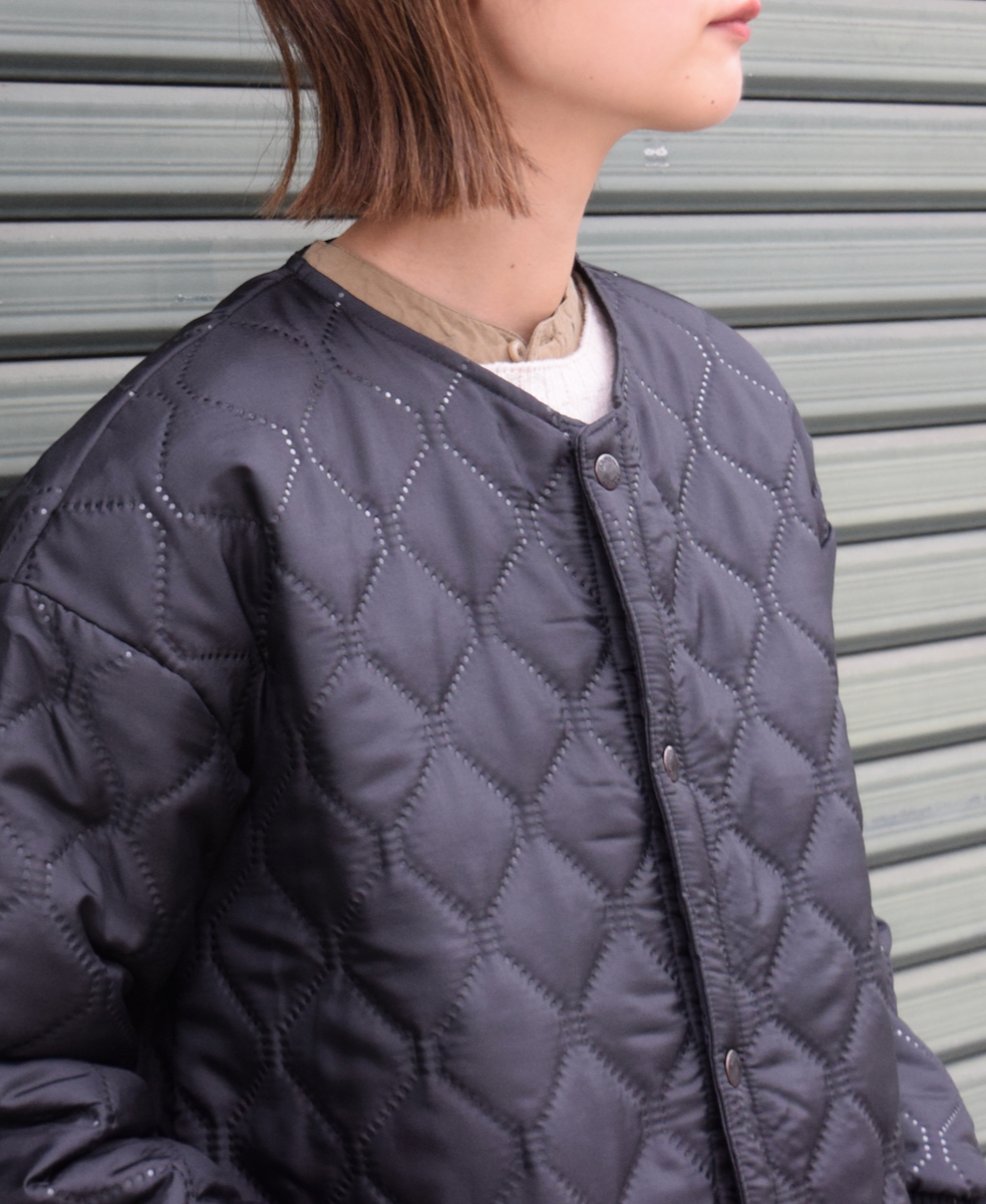 NAM2251PP (コート) POLY×POLY HEAT QUILT OVERSIZED NO COLLAR COAT WITH RIBBED CUFF