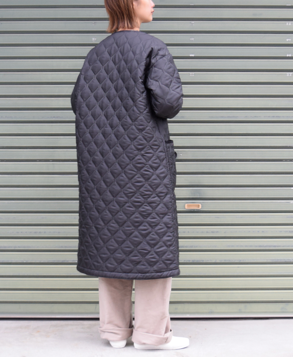 NAM2251PP (コート) POLY×POLY HEAT QUILT OVERSIZED NO COLLAR COAT WITH RIBBED CUFF