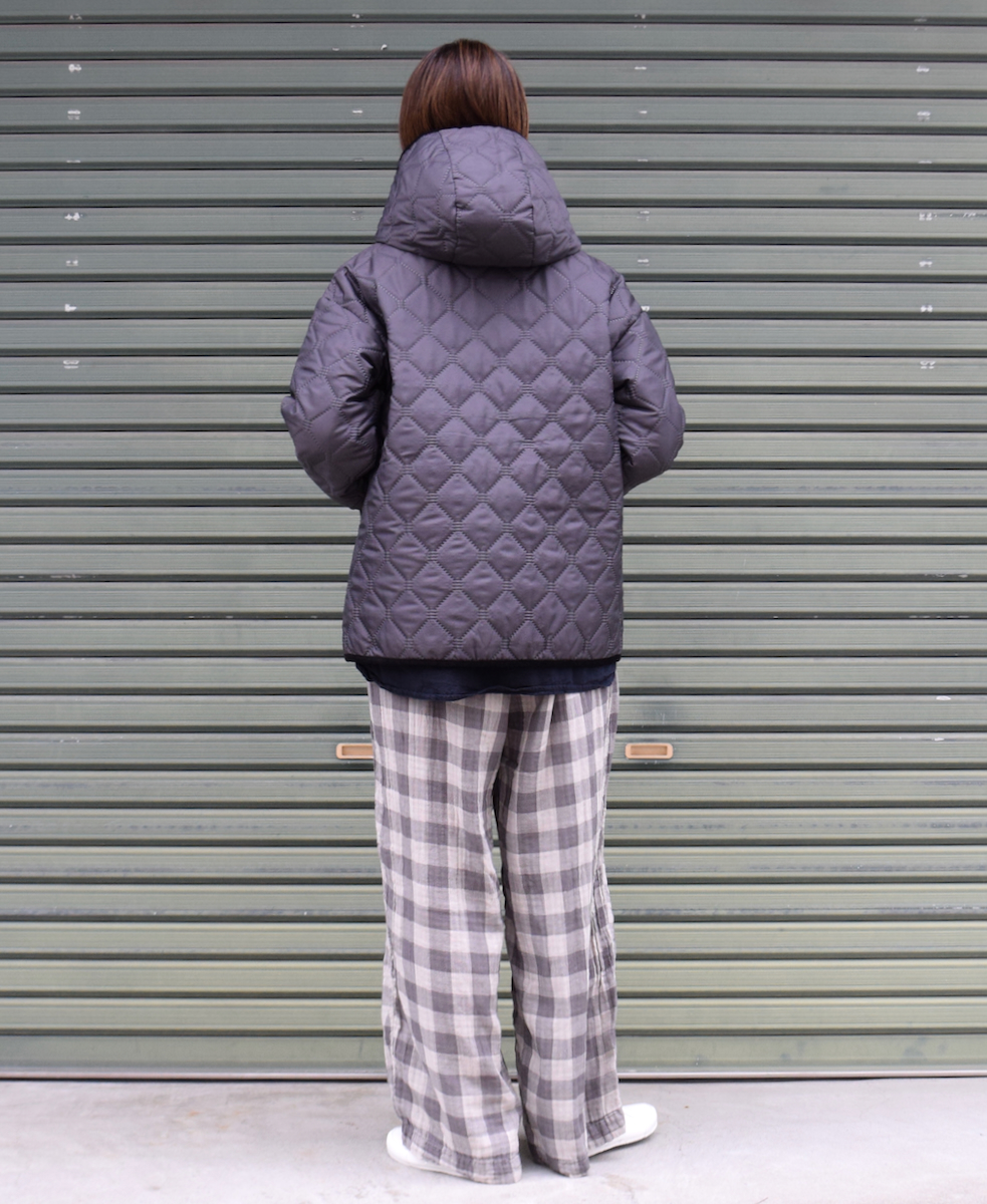 NAM2153PP (ジャケット) POLY×POLY HEAT QUILT OVERSIZED HOODED JACKET WITH RIBBED CUFF