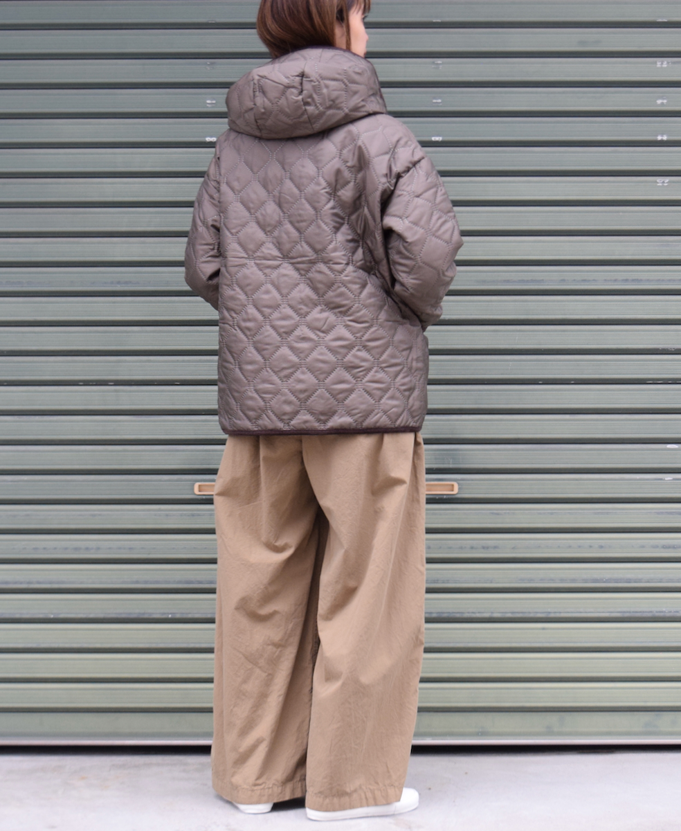 NAM2153PP (ジャケット) POLY×POLY HEAT QUILT OVERSIZED HOODED JACKET WITH RIBBED CUFF