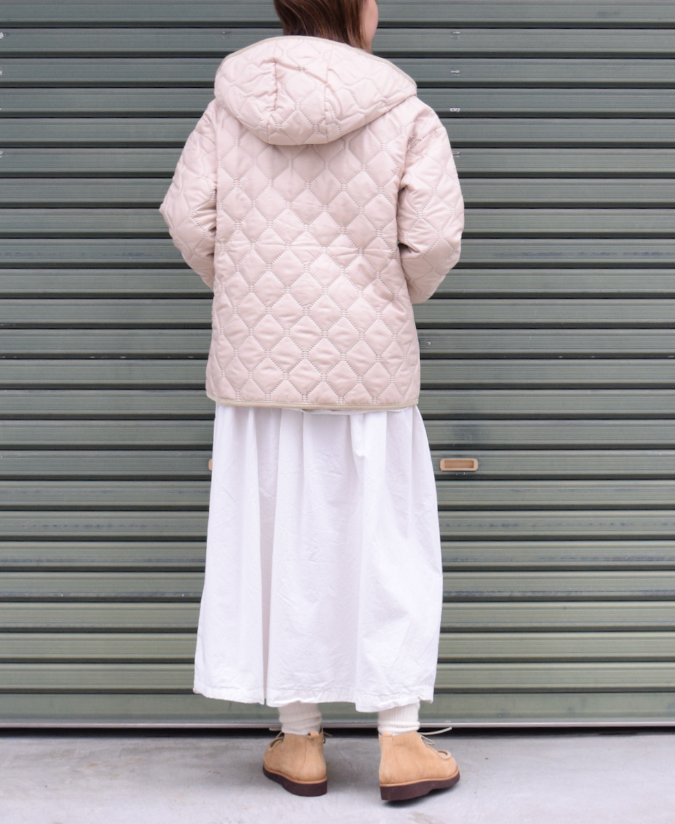 NAM2153PP (ジャケット) POLY×POLY HEAT QUILT OVERSIZED HOODED JACKET WITH RIBBED CUFF