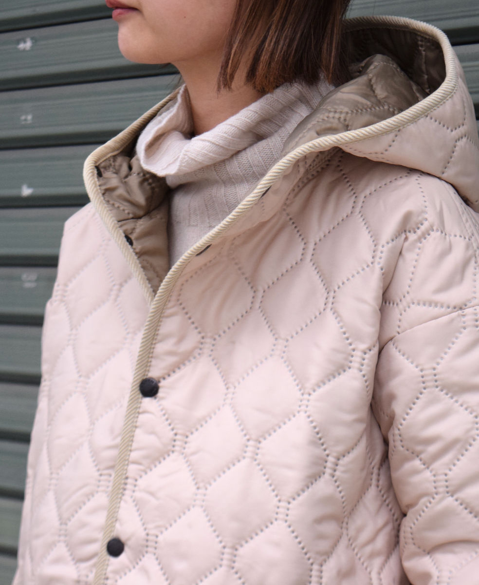 NAM2153PP (ジャケット) POLY×POLY HEAT QUILT OVERSIZED HOODED JACKET WITH RIBBED CUFF