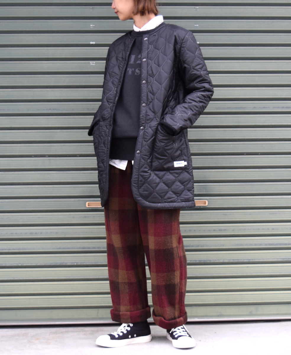 NAM1651 (コート) POLYxFLEECE HEAT QUILT NO COLLAR COAT
