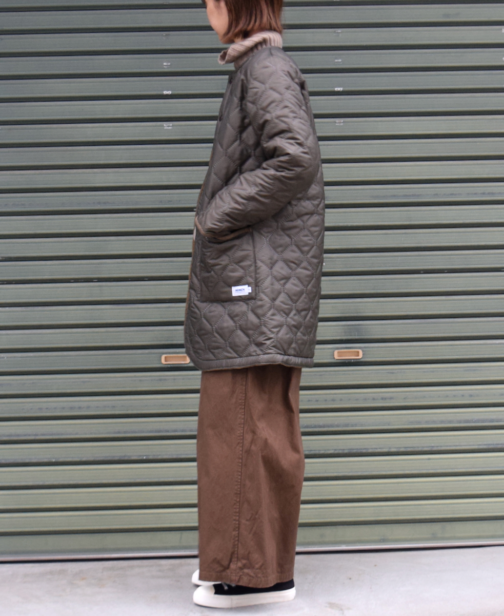 NAM1651 (コート) POLYxFLEECE HEAT QUILT NO COLLAR COAT