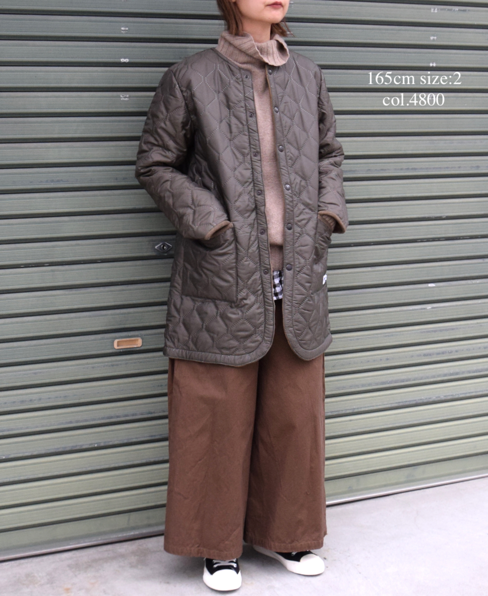 NAM1651 (コート) POLYxFLEECE HEAT QUILT NO COLLAR COAT