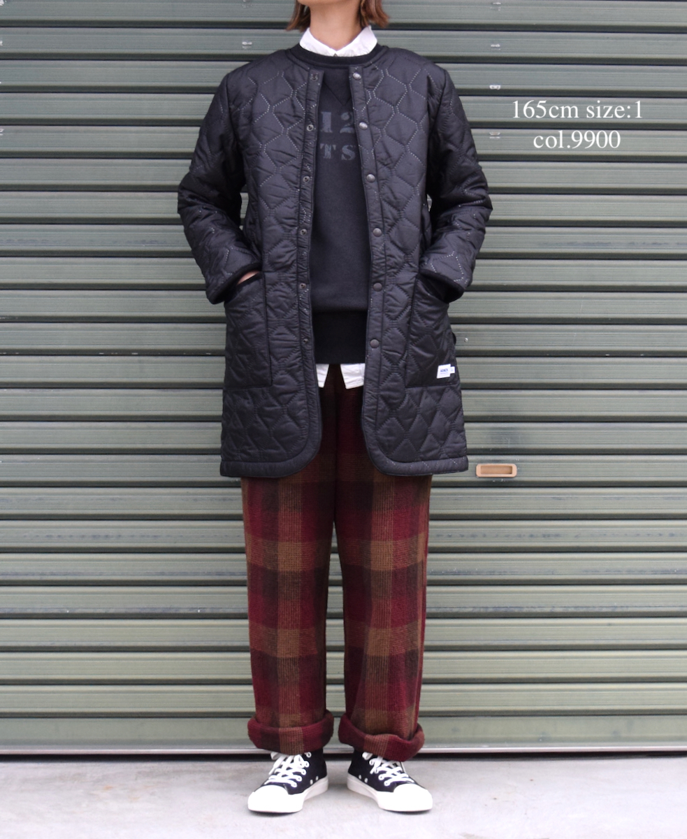 NAM1651 (コート) POLYxFLEECE HEAT QUILT NO COLLAR COAT
