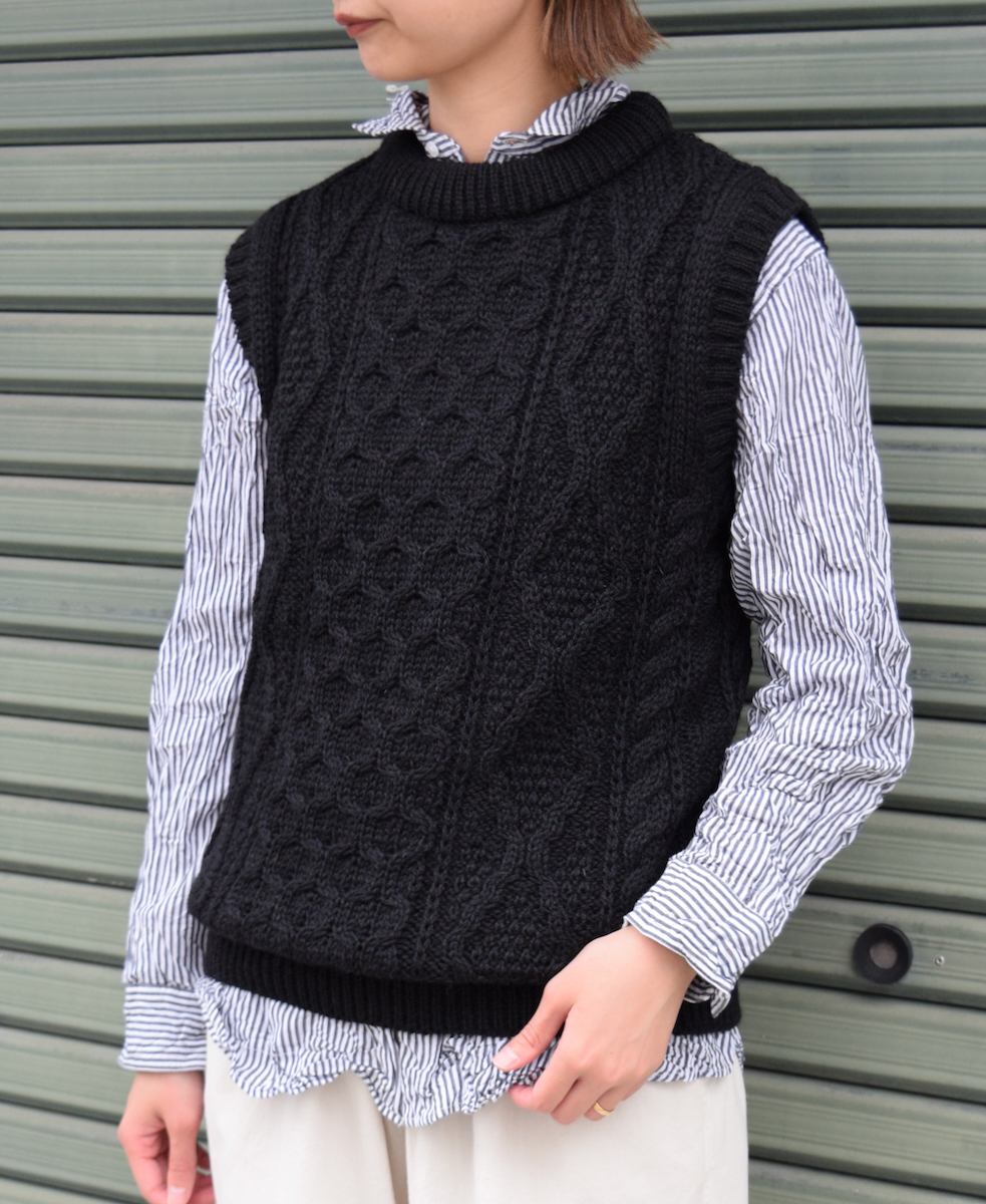 NVL1861BSW (シャツ) COTTON STRIPE REGULAR COLLAR L/SL OVERSIZED SHIRT
