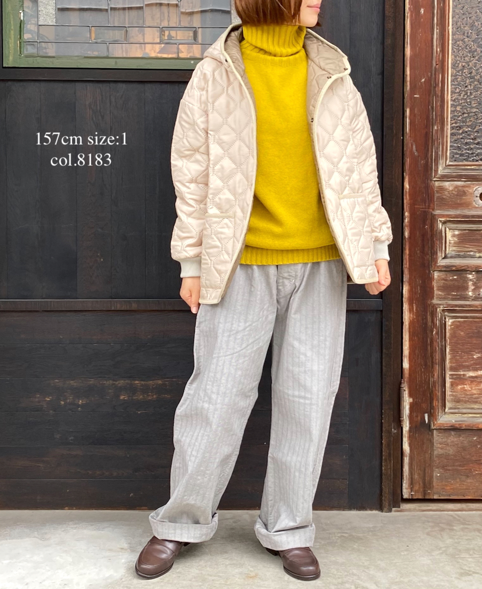 NAM2153PP (ジャケット) POLY×POLY HEAT QUILT OVERSIZED HOODED JACKET WITH RIBBED CUFF