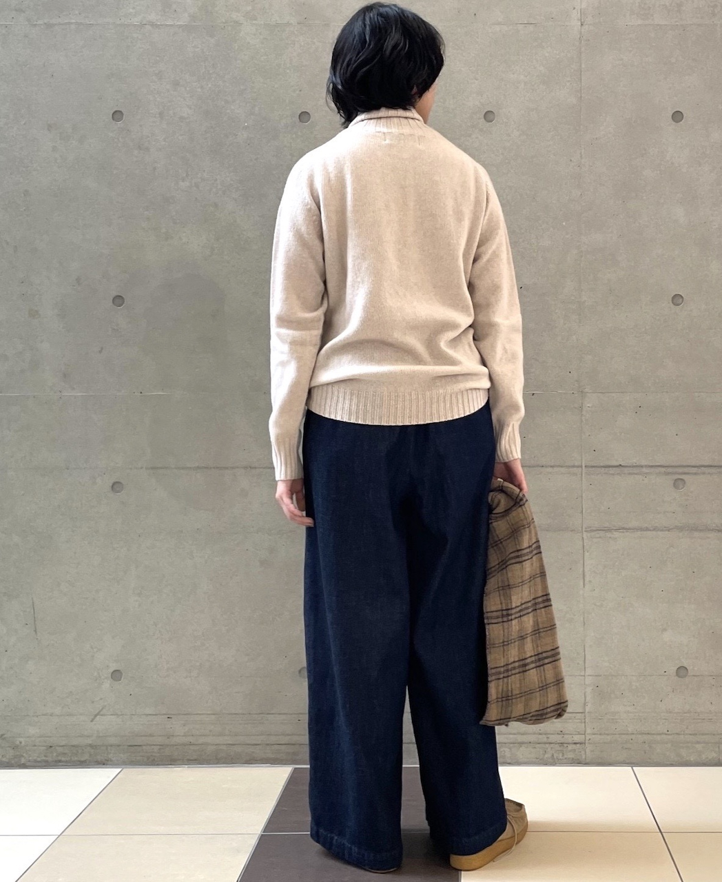 JNAMP1651 (ニット) GEELONG LAMBSWOOL POLO NECK SADDLE SHOULDER P/O