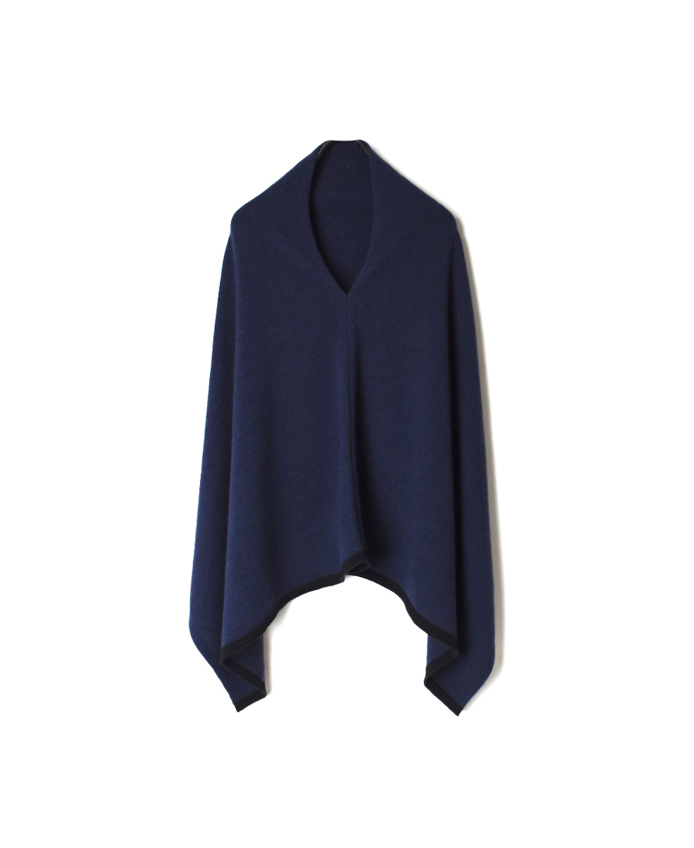 CNMDS1771P (ポンチョ) MERINO WOOL/CASHMERE PLAIN PONCHO