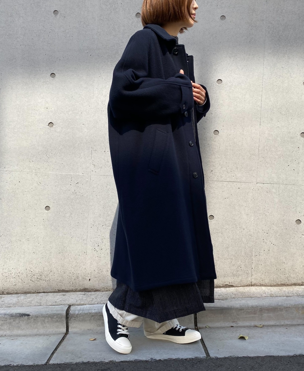 NHT1551WPR (コート) WOOL BALMACAAN COAT LENGTH 110cm