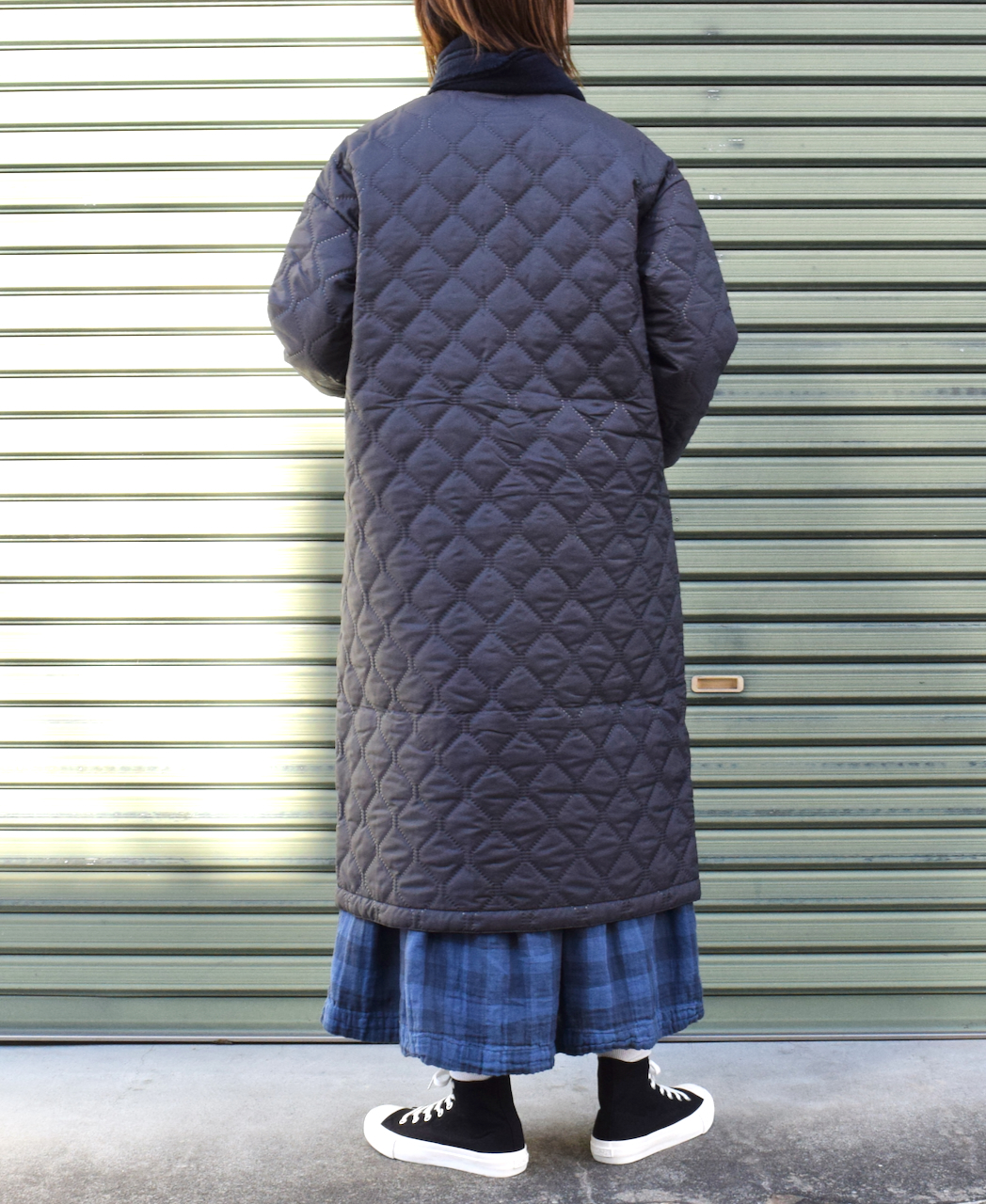 NAM2251PP (コート) POLY×POLY HEAT QUILT OVERSIZED NO COLLAR COAT WITH RIBBED CUFF