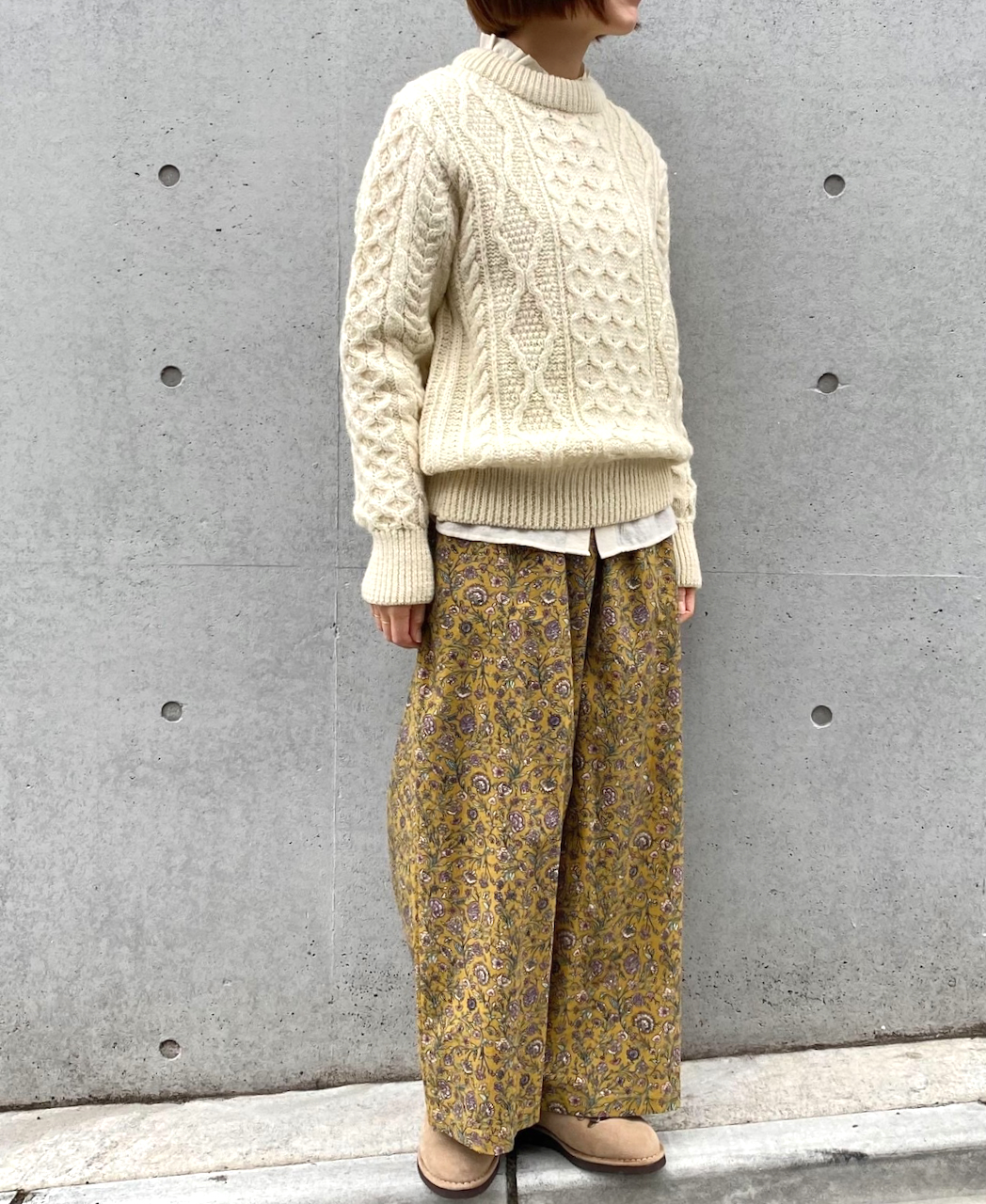 CHT2051 (ニット) WOOL ARAN CREW PULLOVER