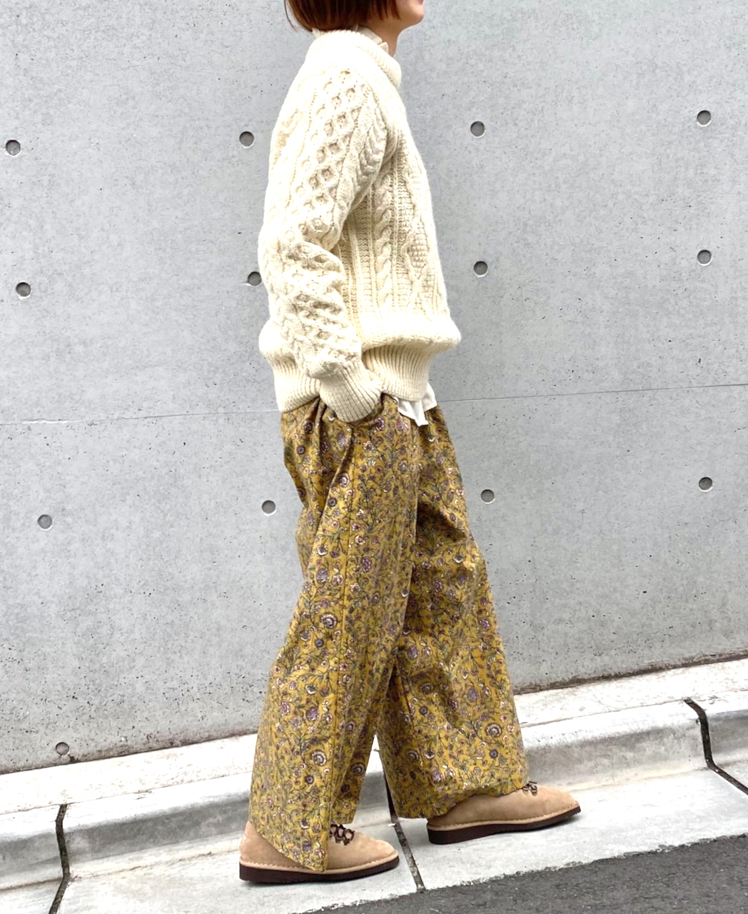 CHT2051 (ニット) WOOL ARAN CREW PULLOVER