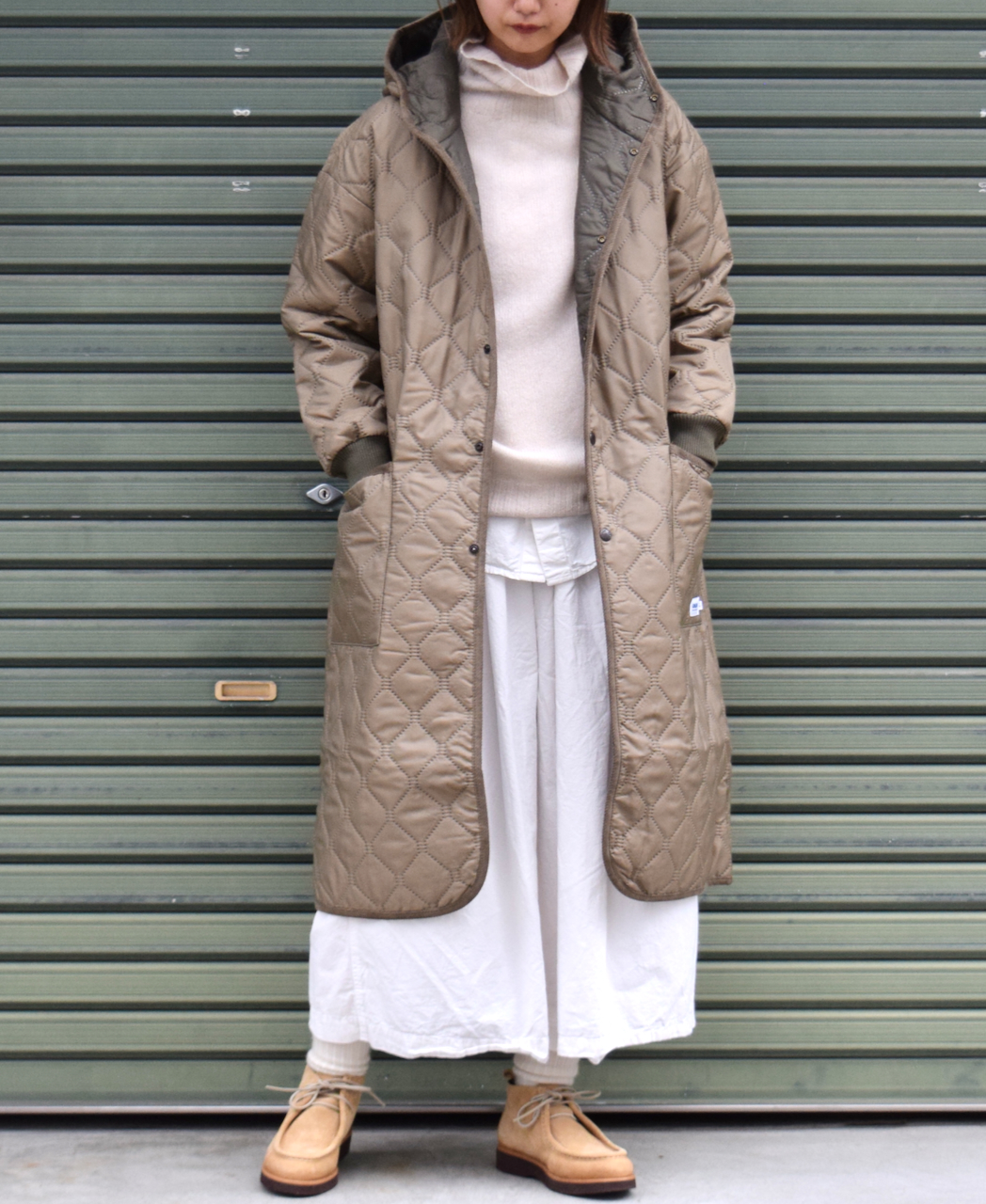 INAM1952PD (スカート) 40'S POPLIN OVER DYED EASY GATHERED SKIRT