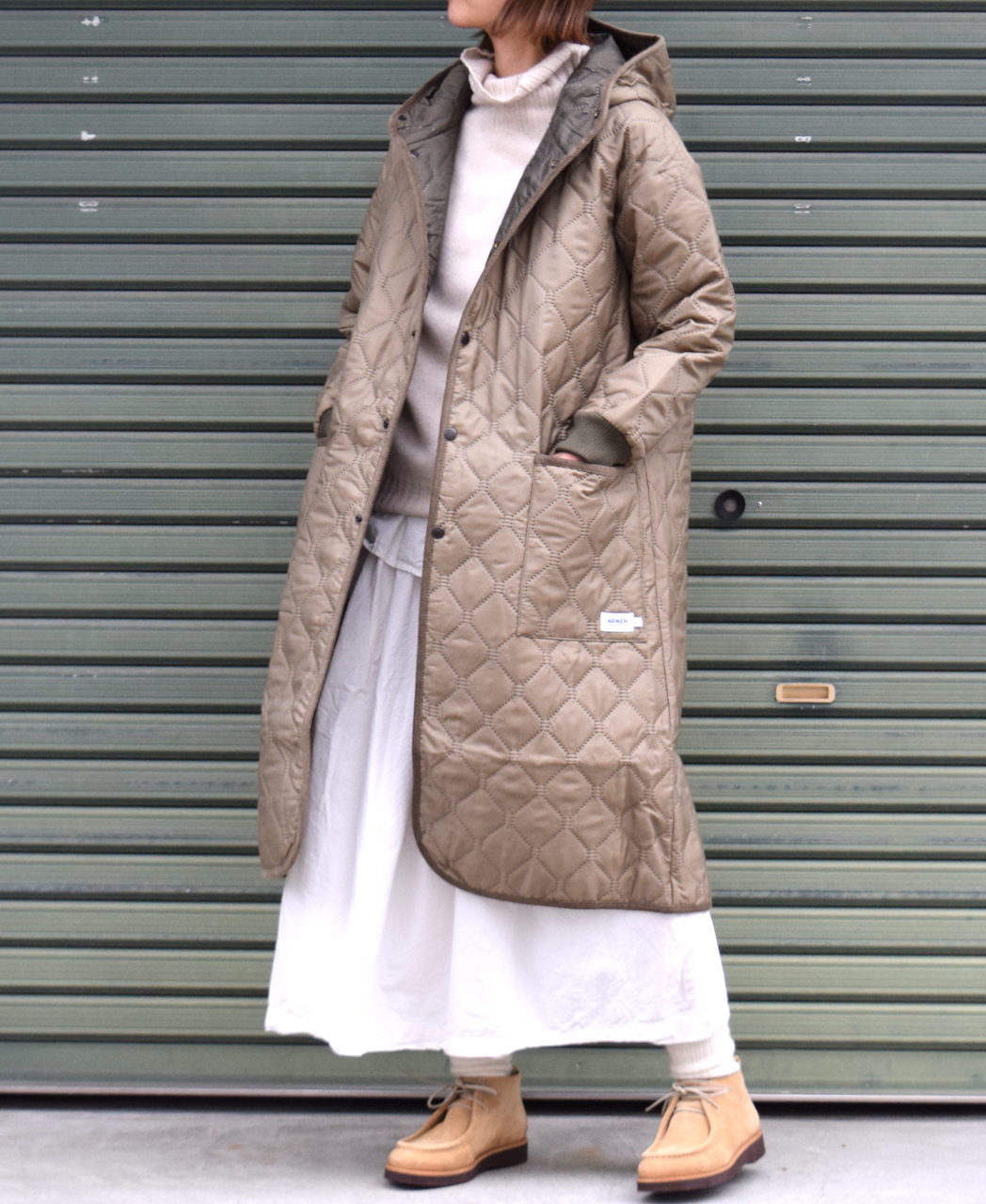 INAM1952PD (スカート) 40'S POPLIN OVER DYED EASY GATHERED SKIRT