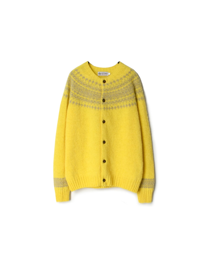 NJT1761 (ニット) HEAVY BRUSH NORDIC CREW NECK CARDIGAN