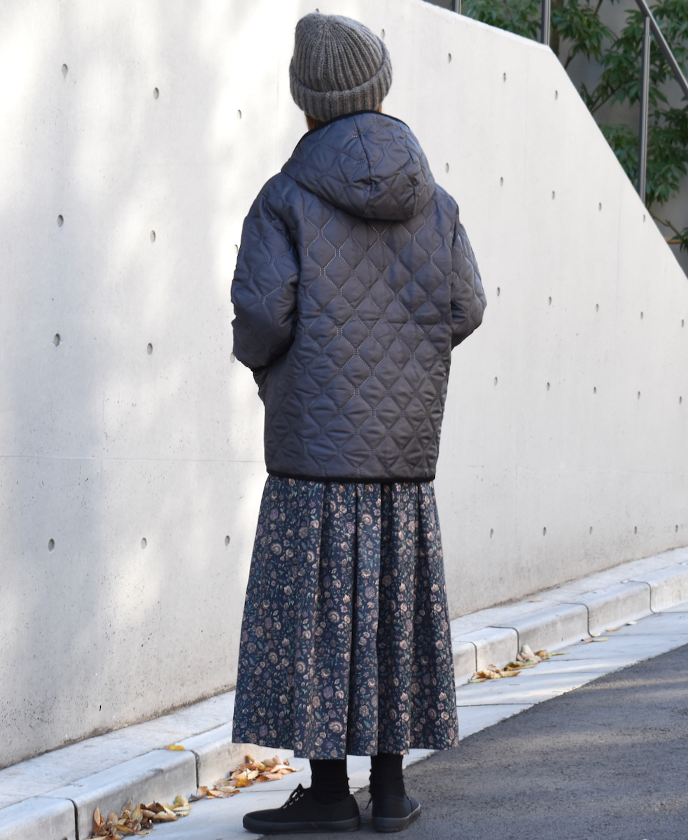 NAM2153PP (ジャケット) POLY×POLY HEAT QUILT OVERSIZED HOODED JACKET WITH RIBBED CUFF