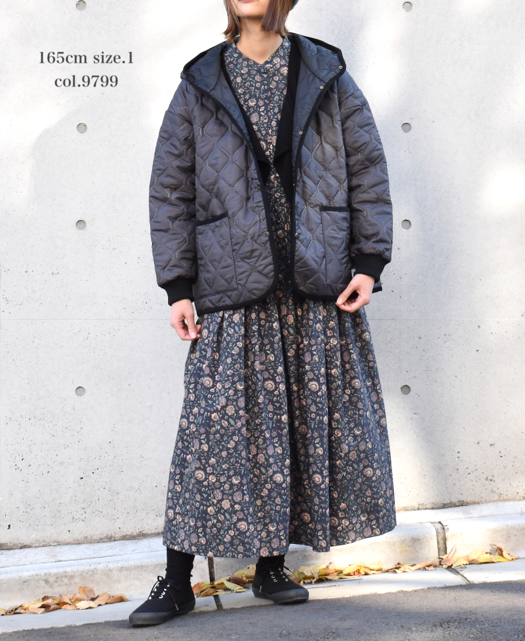 NAM2153PP (ジャケット) POLY×POLY HEAT QUILT OVERSIZED HOODED JACKET WITH RIBBED CUFF