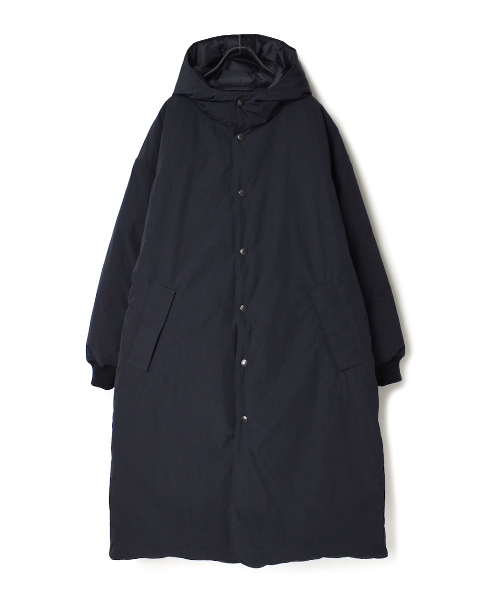 NAM2256R (コート) NYLON / COTTON REVERSIBLE DOWN SNAP FRONT HOODED COAT