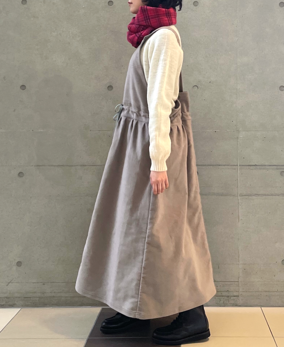 NAM1432M (ワンピース) MOLESKIN APRON ONE-PIECE