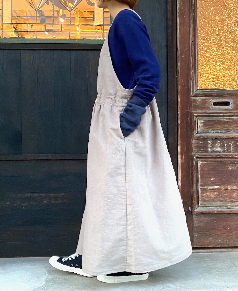 NAM1432M (ワンピース) MOLESKIN APRON ONE-PIECE