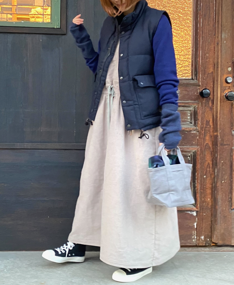 NAM1432M (ワンピース) MOLESKIN APRON ONE-PIECE