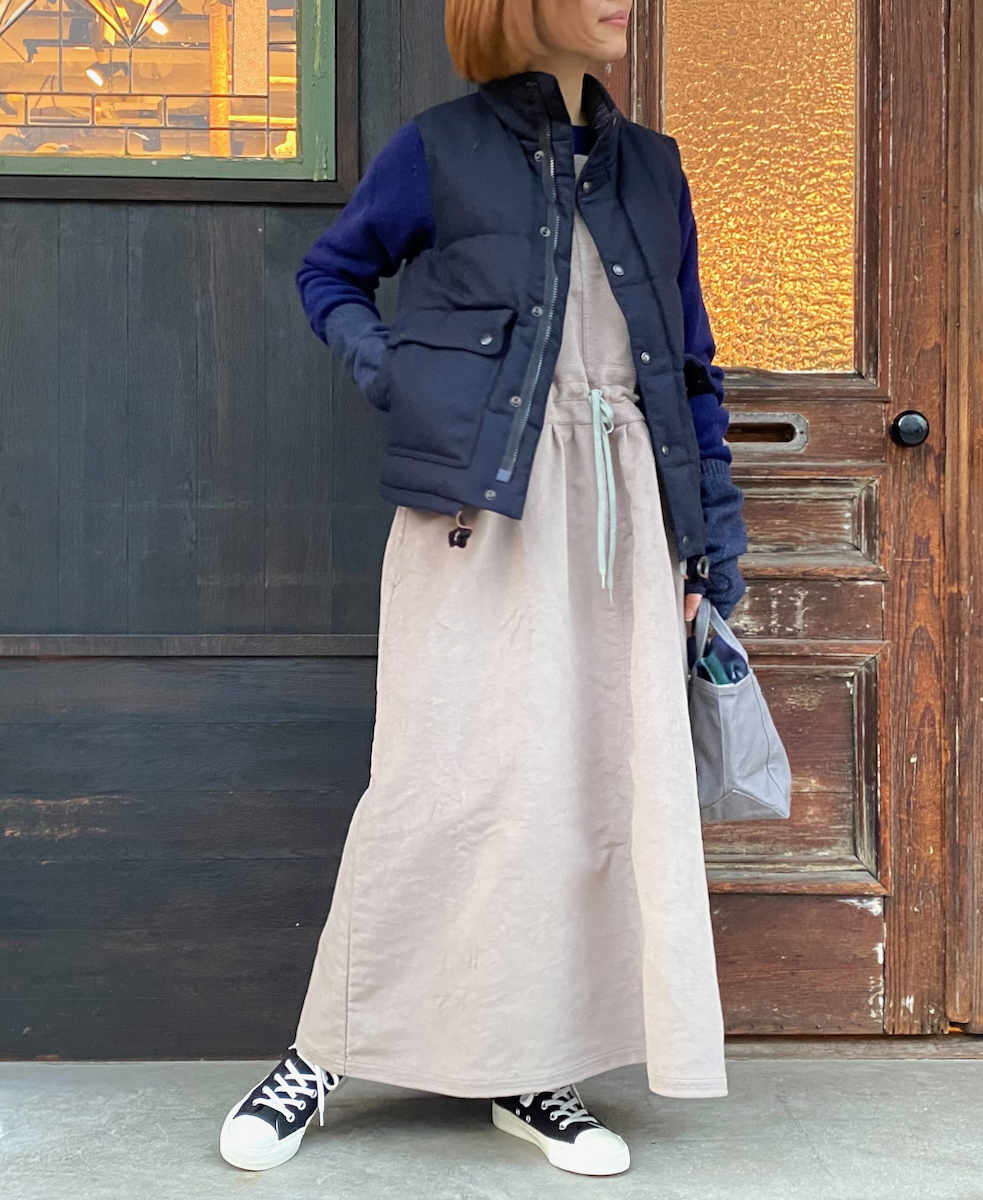 NAM1432M (ワンピース) MOLESKIN APRON ONE-PIECE