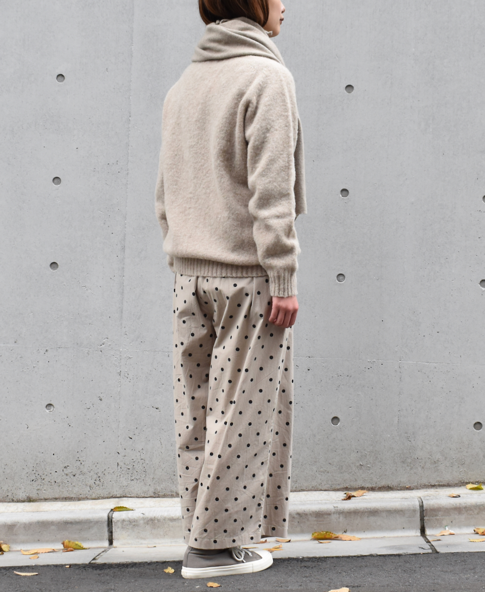 NSL22536 (パンツ) 40'S POPLIN DOT PRINT WIDE EASY PANTS│