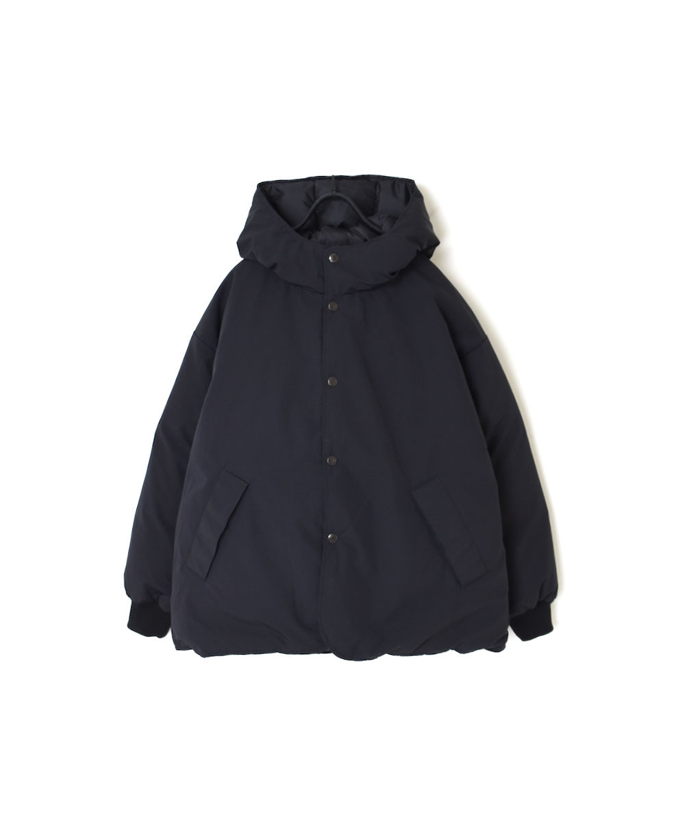 NAM2156R (ジャケット) NYLON / COTTON REVERSIBLE DOWN SNAP FRONT HOODED JACKET