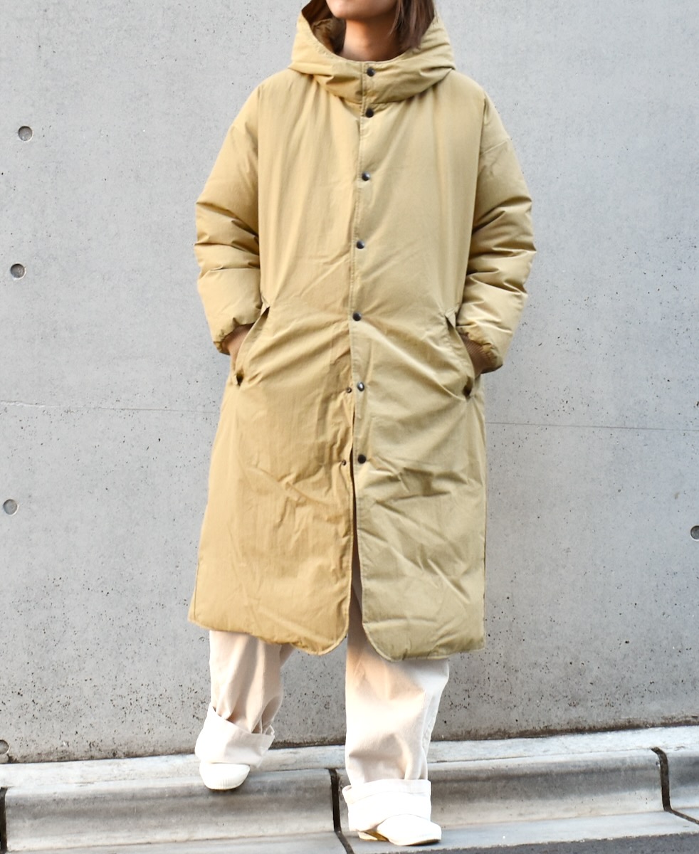NAM2256R (コート) NYLON / COTTON REVERSIBLE DOWN SNAP FRONT HOODED COAT