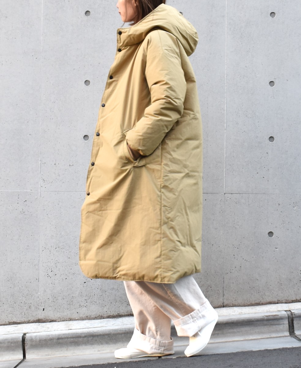 NAM2256R (コート) NYLON / COTTON REVERSIBLE DOWN SNAP FRONT HOODED COAT