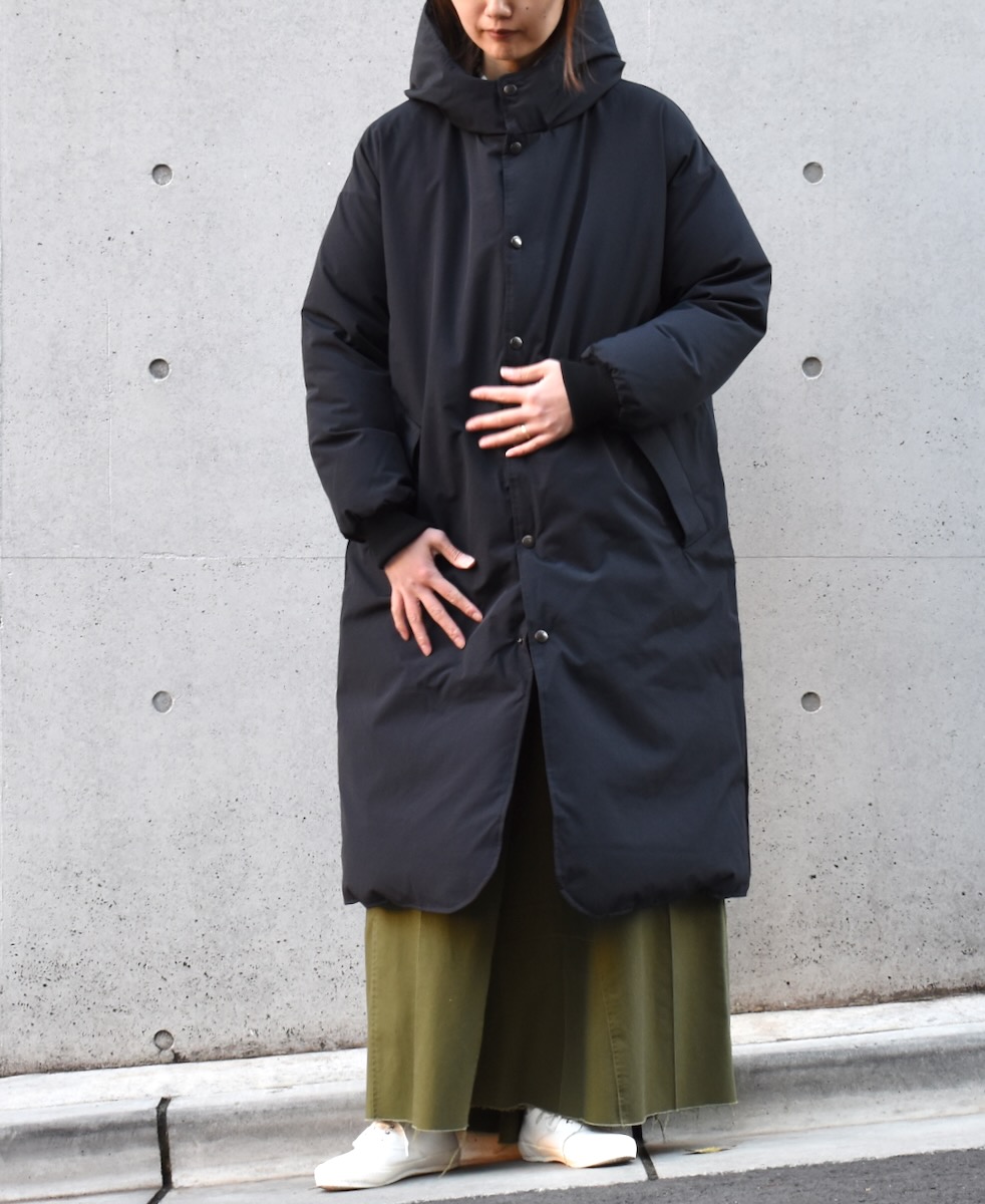 NAM2256R (コート) NYLON / COTTON REVERSIBLE DOWN SNAP FRONT HOODED COAT